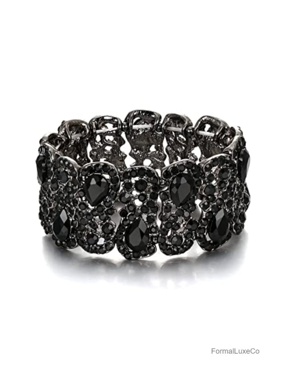 Teardrop 8-Shaped Knot Crystal Stretch Bracelet Jewelry Gift